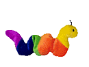 a GIF of a beanie baby worm