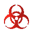 spinning biohazard symbol
